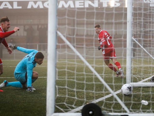 Eastbourne Borough take on Taunton Town in the fog - before the match was abandoned