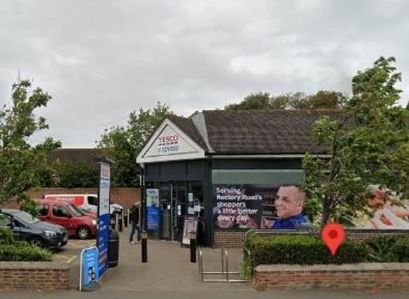 Officers were alerted to an intruder alarm at the Tesco Express store in Rectory Road, Worthing. Photo: Google Street View