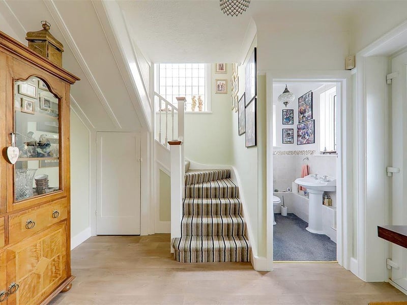 This three-bedroom detached house with feature garden has come on the market with Bacon and Company with a guide price of £725,000