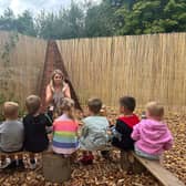 Jess visiting a pre-school in constituency