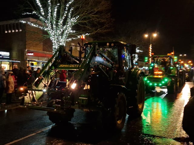 The Arundel Illuminated Tractor Run 2025 in Rustington, which it was visiting for the first time