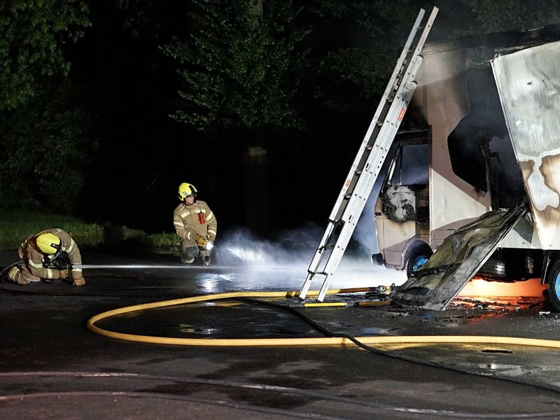 Firefighters at the scene. Picture: Dan Jessup