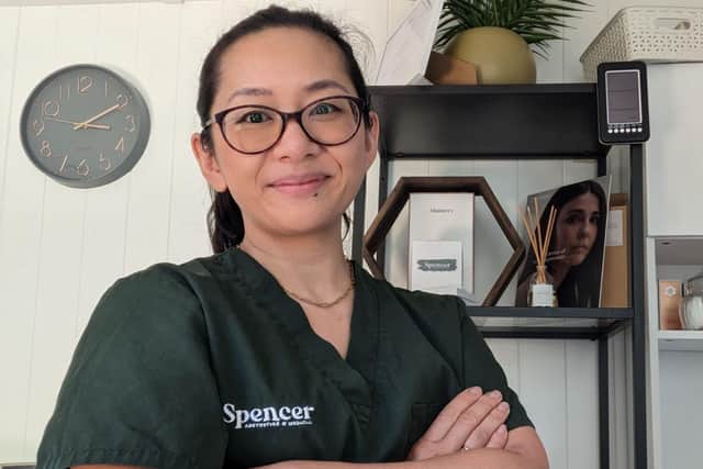 Dr Sarah Spencer at her Lancing clinic