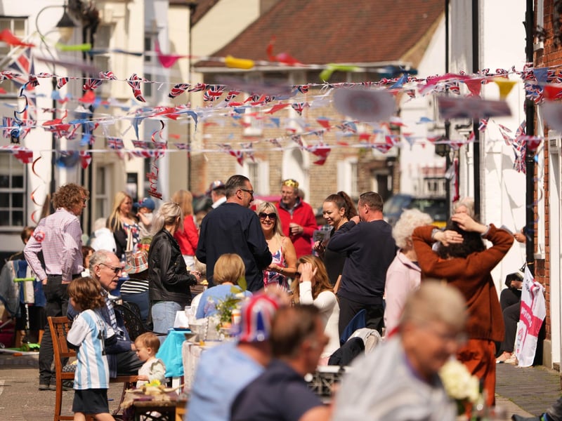 Coronation street party in Tarring High Street