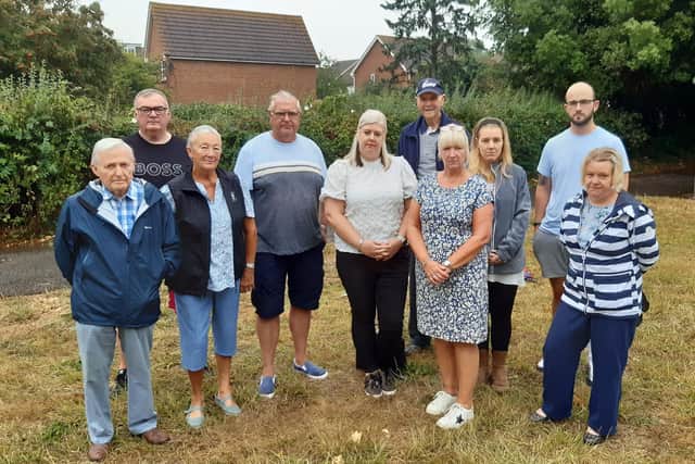 These Littlehampton residents and town councillors are unhappy that plans for a 5G mast have been approved. Photo: Steve Robards