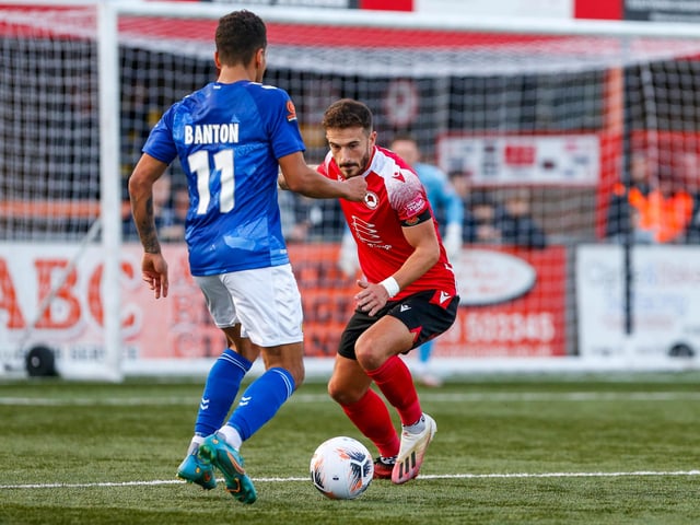Action from Eastbourne Borough's 1-0 win over St Albans in National League South