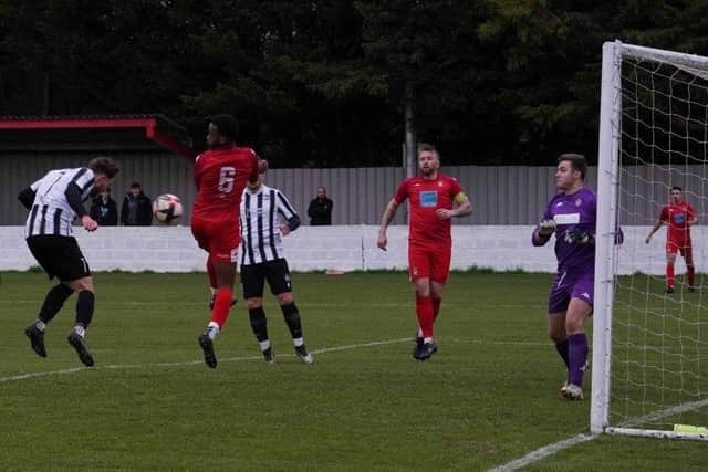 Peacehaven and Telscombe put Egham under the cosh | Picture: Stanley Bernard