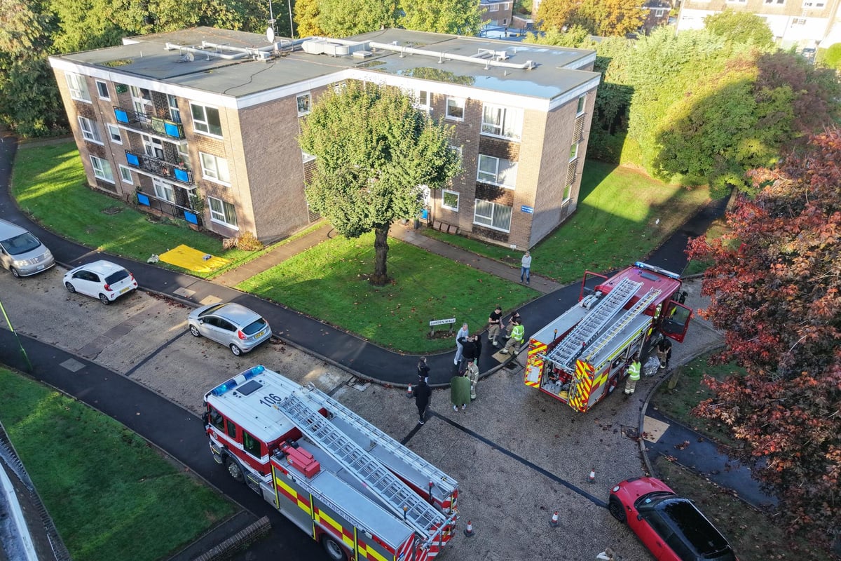 Firefighters evacuate building before crews extinguish blaze in Horsham