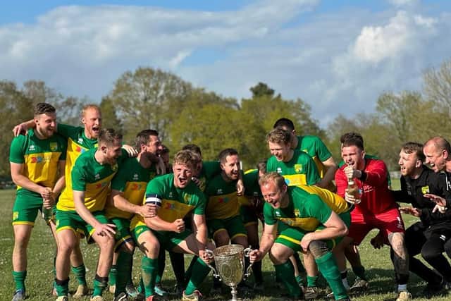 Barns Green FC celebrate winning the WSFL premier title