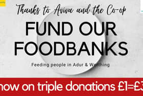 Every £1 donated will be tripled, resulting in £3 going to the Fund our Food Banks scheme