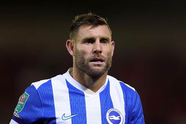 Injured: James Milner is missing from the Brighton squad, picked to face Burnley at Turf Moor. (Photo by George Wood/Getty Images)