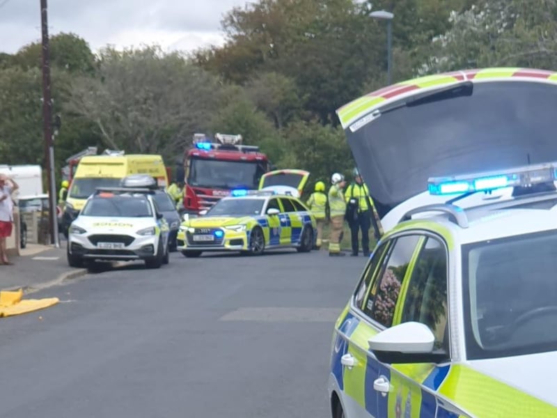 There has been an accident on Summerley Lane in Felpham. (Photo: Brian Gillbanks)