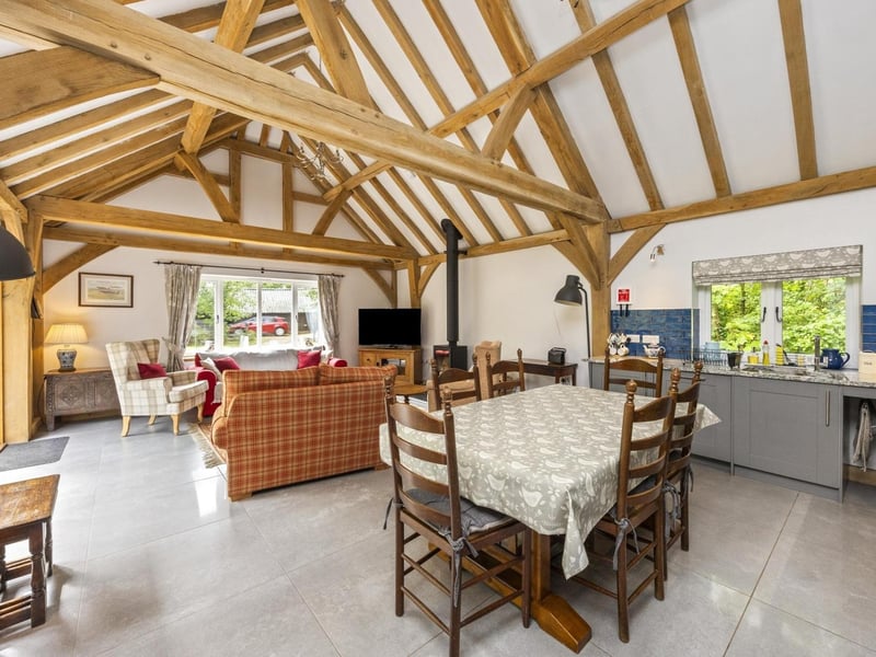 The open-plan living area in Owl Cottage. Photo: Yopa