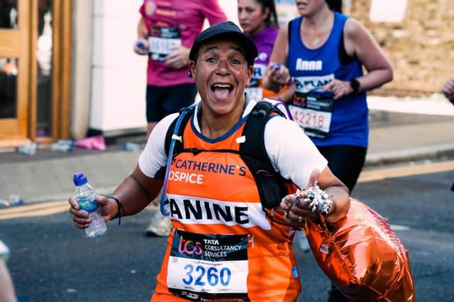 A St Catherine's London Marathon runner in 2022