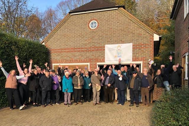 Well-wishers turned out in force for the official opening of Pulborough Shedders