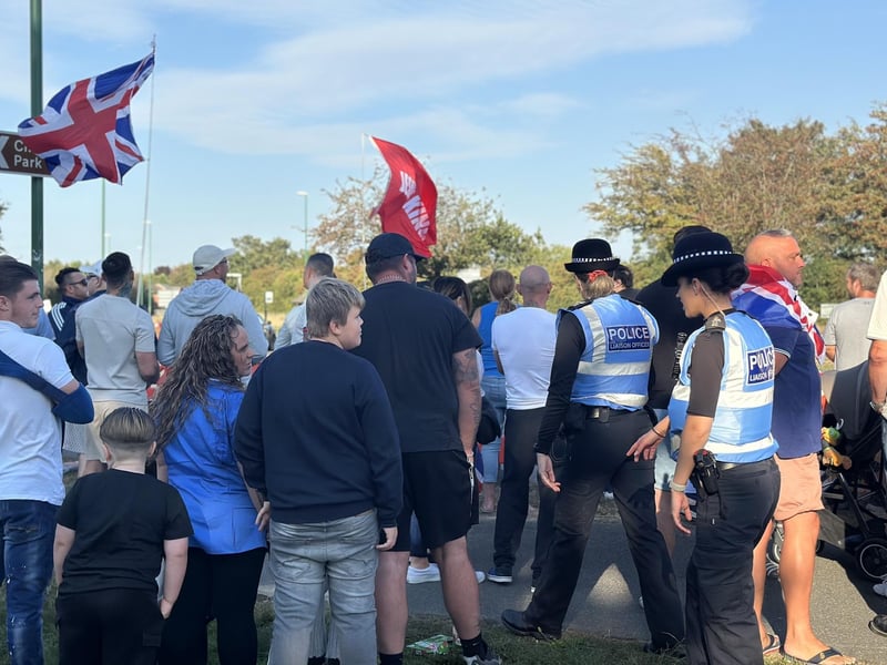 Migrant hotel protest takes place in Chichester - photos