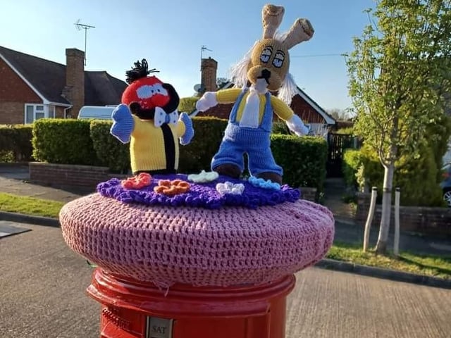 Zebedee and Dylan from the Magic Roundabout at Friston Avenue, Hampden Park