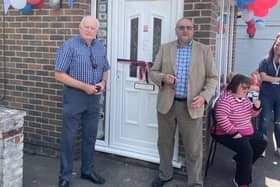 Billingshurst Parish Council chairman Councillor Paul Berry (right) and chairman of Sussex Clubs for Young People Peter Gooch at the opening of The Depot