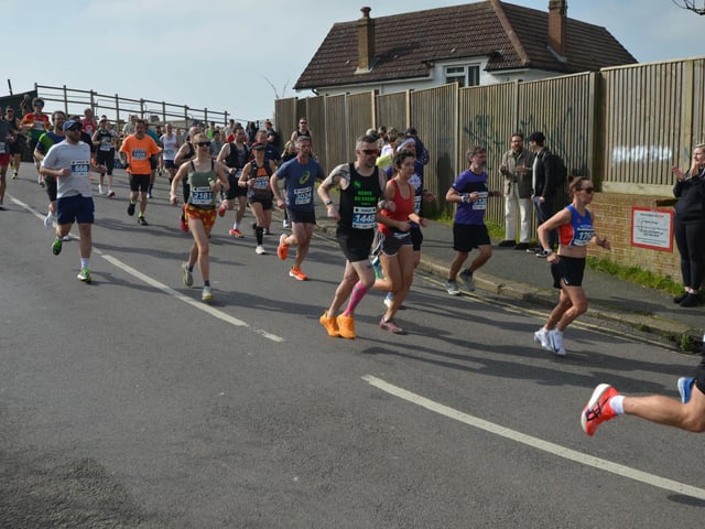 Action in the 2026 Hastings Half Marathon