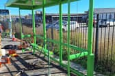 New bus stops being installed at the Newhaven Interchange on Thursday, October 8. Photo: LDC