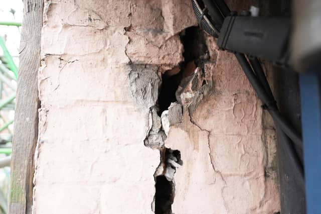 Cracks were found in the Grade II listed building in Uckfield High Street