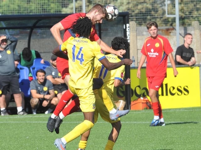 Lancing beat Newhaven 3-1 at Culver Road. Photographer Stephen Goodger caught the action
