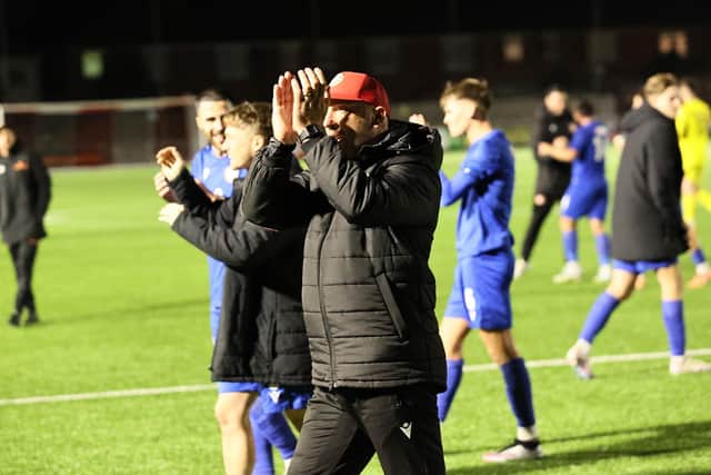 Adam Hinshelwood after Worthing beat Crawley Town 6-2 in the Sussex Senior Cup. Picture: Mike Gunn