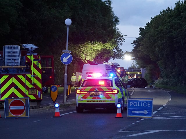Emergency services at the scene of the collision. Picture: Sussex News and Pictures