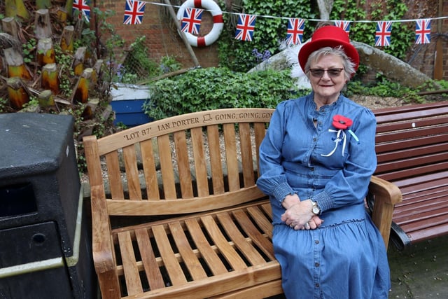 Unveiling of a memorial bench in memory of Ian Porter. Ian's wife Carol Porter is pictured here. Pic by Kevin Boorman
