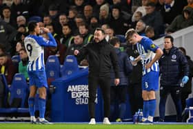 Roberto De Zerbi has suggested that Brighton may struggle to keep hold of Joao Pedro for another season.  (Photo by Mike Hewitt/Getty Images)