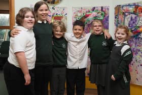 Pupils celebrate £5,000 grant for specialist equipment.