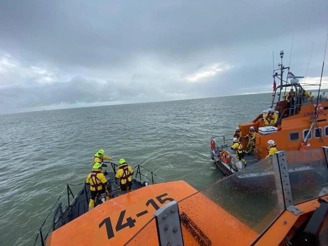 Residents brave the rain to welcome Eastbourne RNLI's new lifeboat