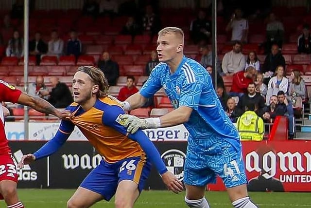 Only his second league start for Crawley, and he will be very frustrated with the two goals he conceded – through no fault of his own. Other than that, he looked fairly solid coming off his line quickly and keeping Mansfield Town out for the most part.