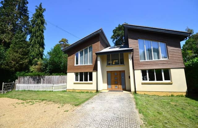 A detached Scandia Hus property has just come onto the market in East Grinstead for £800,000