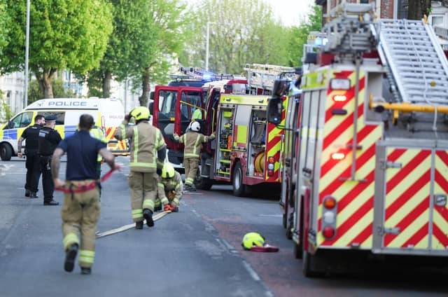 East Sussex Fire and Rescue Service said crews from East and West Sussex responded to a call about a residential fire on Sackville Road, Hove, on Tuesday evening, May 16