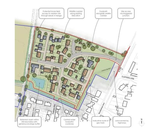 Chichester councillors have refused plans to build 62 homes in Bracklesham. Image: hnw architects