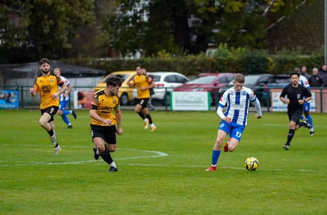 Action from Three Bridges v Haywards Heath Town earlier in the season. Picture by Ray Turner
