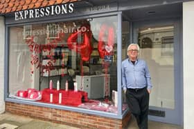 Stephen Cooney outside his salon. You can find Expressions on Rumbolds Hill, Midhurst.
