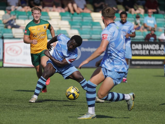 Action from Horsham's win over Cheshunt in the Isthmian premier division