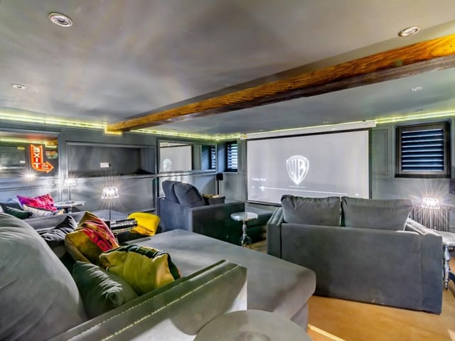 The home has its own cinema room