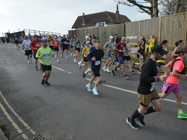 Action in the 2026 Hastings Half Marathon