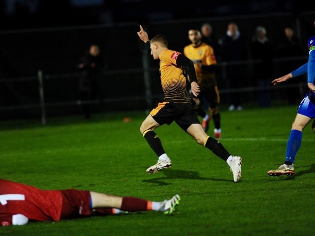 Two goals from Glenn Wilson gave East Grinstead Town a 2-1 win over Littlehampton Town on Saturday. Photographer Stephen Goodger was on hand to capture the action.