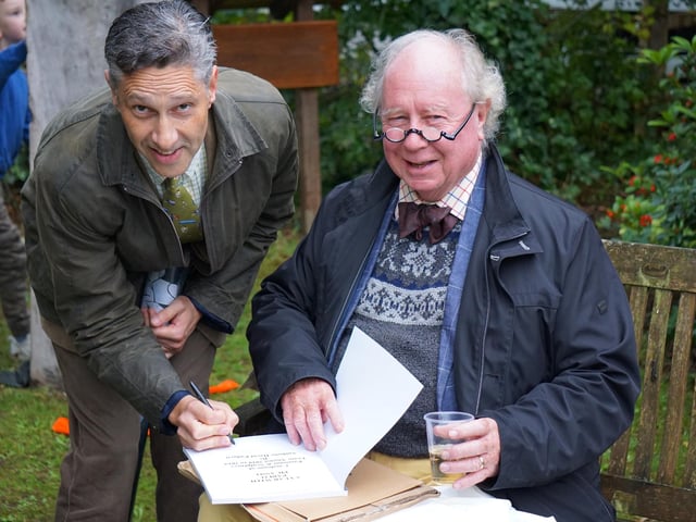 The sculpture, named the The Two Masks of Picasso, was unveiled by Gavin Henderson CBE, patron of the Millennium Oak Sculpture and Garden Trust.