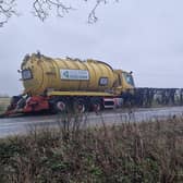 A road in East Sussex is closed following reports of a tanker hitting a tree. Photo: Sussex News and Pictures
