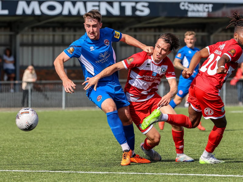 Action from Eastbourne Borough v Truro City in the National League South