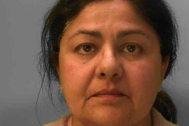Farzana Kausar, formerly of Worthing, was jailed for six years and eight months on December 21, 2022 at Lewes Crown Court after she was found guilty of one count of holding a person in slavery or servitude and one count of perverting the course of justice. Photo: Sussex Police