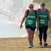 Macmillan Hikers at Seven Sisters on the final stretch of the South Coast Mighty Hike this weekend