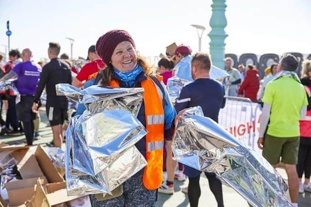 Volunteers play a key role at the Brighton Half Marathon