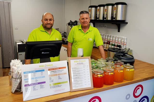 Steve Smith, right, and Philip Price have launched Boba Shack on Cavendish Street, Chesterfield.
