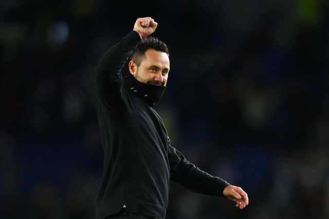 Roberto De Zerbi needs something of the spirit of Ali in raising his troops' heads after their defeat to Everton  (Photo by Mike Hewitt/Getty Images)